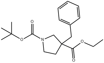 1-BOC-3-(PHENYLMETHYL)-3-PYRROLIDINECARBOXYLIC ACID ETHYL ESTER Structure