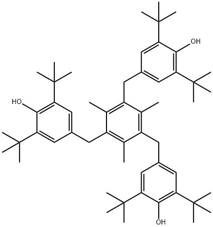 1,3,5-트리메틸-2,4,6-트리스(3,5-다이-터셔리-부틸-4-하이드록시벤질)벤젠 구조식 이미지