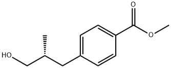 Benzoic acid, 4-(3-hydroxy-2-methylpropyl)-, methyl ester, (R)- (9CI) Structure