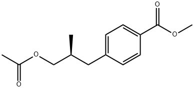 벤조산,4-[3-(아세틸옥시)-2-메틸프로필]-,메틸에스테르,(S)-(9Cl) 구조식 이미지