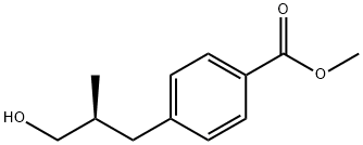 Benzoic acid, 4-(3-hydroxy-2-methylpropyl)-, methyl ester, (S)- (9CI) Structure