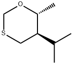 1,3-Oxathiane,6-methyl-5-(1-methylethyl)-,trans-(9CI) Structure