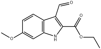 ETHYL 3-FORMYL-6-METHOXYINDOLE-2-CARBOXYLATE Structure