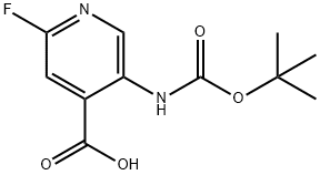 5-TERT-BUTOXYCARBONYLAMINO-2-FLUOROISONICOTINIC ACID Structure