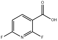 2,6-Difluoropyridine-3-carboxylic acid 구조식 이미지
