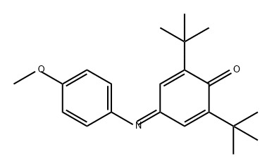 2,6-Bis(1,1-dimethylethyl)cyclohexa-2,5-diene-1,4-dione, 4-(4-methoxyp henyl)imine Structure