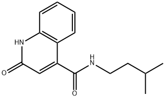 4-Quinolinecarboxylic acid, 1,2-dihydro-N-(3-methylbutyl)-2-oxo- Structure