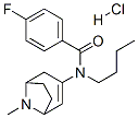 N-butyl-4-fluoro-N-(8-methyl-8-azabicyclo[3.2.1]oct-3-en-3-yl)benzamid e hydrochloride Structure