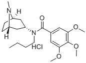 Benzamide, N-butyl-4-(8-methyl-8-azabicyclo(3.2.1)oct-3-yl)-3,4,5-trim ethoxy-, monohydrochloride, endo- Structure