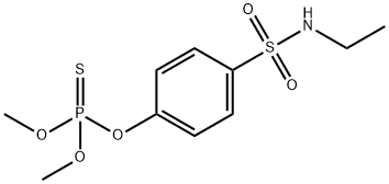 Phosphorothioic acid O,O-dimethyl O-[4-[(ethylamino)sulfonyl]phenyl] ester Structure