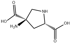 2,4-피롤리딘디카르복실산,4-아미노-,(2S-시스)-(9CI) 구조식 이미지