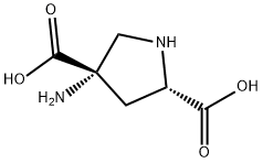 2,4-Pyrrolidinedicarboxylicacid,4-amino-,(2S-trans)-(9CI) Structure