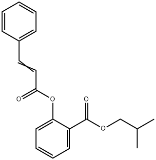 2-메틸프로필2-[(E)-3-페닐프로프-2-에노일]옥시벤조에이트 구조식 이미지