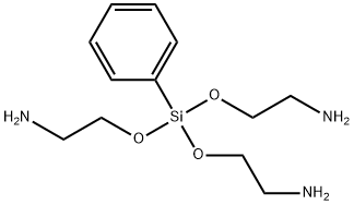 트리스(2-아미노에톡시)페닐실란 구조식 이미지