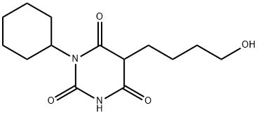 1-시클로헥실-5-(4-히드록시부틸)바르비투르산 구조식 이미지