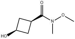 Cyclobutanecarboxamide, 3-hydroxy-N-methoxy-N-methyl-, cis- (9CI) Structure