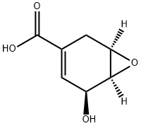 7-OXABICYCLO[4.1.0]HEPT-3-ENE-3-CARBOXYLIC ACID, 5-HYDROXY-, (1R,5S,6S)- Structure