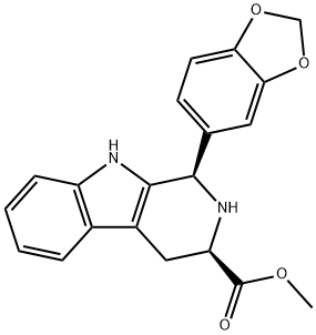 (1R,3R)-METHYL-1,2,3,4-TETRAHYDRO-1-(3,4-METHYLENEDIOXYPHENYL)-9H-PYRIDO[3,4-B]INDOLE-3-CARBOXYLATE 구조식 이미지