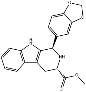 (1R,3S)-1-(1,3-Benzodioxol-5-yl)-2,3,4,9-tetrahydro-1H-pyrido[3,4-b]indole-3-carboxylic Acid Methyl Ester Structure
