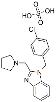 1-[(4-chlorophenyl)methyl]-2-(pyrrolidin-1-ylmethyl)-1H-benzimidazole sulphate  구조식 이미지