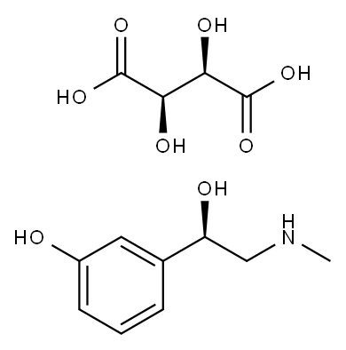 (-)-Phenylephrine hydrogentartrate Structure