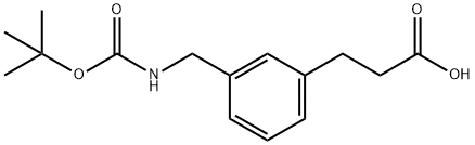 3-(3-((TERT-BUTOXYCARBONYLAMINO)메틸)페닐)프로판산 구조식 이미지