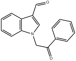 1-(2-oxo-2-phenylethyl)-1H-indole-3-carboxaldehyde 구조식 이미지