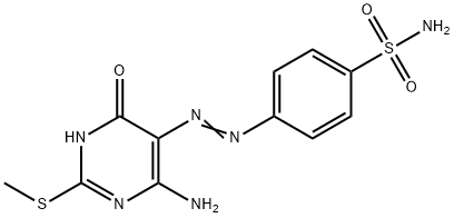 4-[2-(4-amino-2-methylsulfanyl-6-oxo-pyrimidin-5-ylidene)hydrazinyl]benzenesulfonamide Structure
