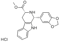 (1R,3R)-9H-피리도[3,4-B]인돌-3-카르복실산,1,2,3,4-테트라히드로-1-(3,4-메틸렌디옥시닐),메틸에스테르,히드로클로라이드 구조식 이미지