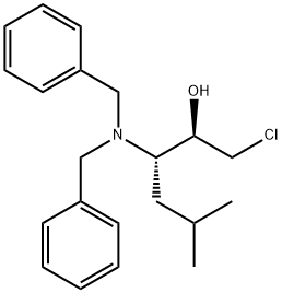 (2R,3S)-1-CHLORO-3-DIBENZYLAMINO-5-METHYLHEXAN-2-OL Structure