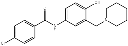 4-Chloro-N-[4-hydroxy-3-[(piperidino)methyl]phenyl]benzamide Structure