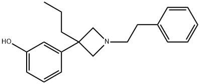 1-Phenethyl-3-propyl-3-(3-hydroxyphenyl)azetidine Structure