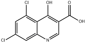 5,7-DICHLORO-4-HYDROXYQUINOLINE-3-CARBOXYLIC ACID Structure