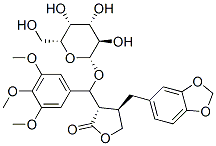 (3S,4R)-4-(benzo[1,3]dioxol-5-ylmethyl)-3-[(S)-[(2R,3R,4S,5R,6R)-3,4,5 -trihydroxy-6-(hydroxymethyl)oxan-2-yl]oxy-(3,4,5-trimethoxyphenyl)met hyl]oxolan-2-one 구조식 이미지