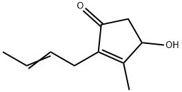 2-[(Z)-but-2-enyl]-4-hydroxy-3-methyl-cyclopent-2-en-1-one 구조식 이미지