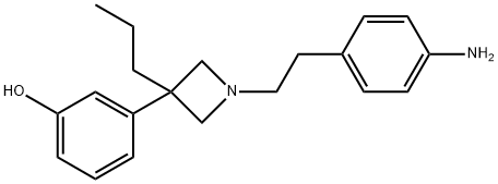 1-(4-Aminophenethyl)-3-propyl-3-(3-hydroxyphenyl)azetidine Structure