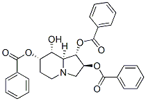 1,2,7,8-Indolizinetetrol, octahydro-, 1,2,7-tribenzoate, 1S-(1.alpha.,2.beta.,7.alpha.,8.alpha.,8a.alpha.)- Structure