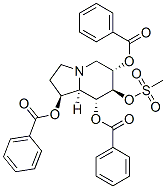 1,6,7,8-Indolizinetetrol, octahydro-, 1,6,8-tribenzoate 7-methanesulfonate, 1S-(1.alpha.,6.beta.,7.alpha.,8.beta.,8a.beta.)- Structure