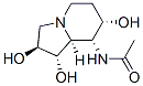 Acetamide, N-(octahydro-1,2,7-trihydroxy-8-indolizinyl)-, 1S-(1.alpha.,2.beta.,7.alpha.,8.alpha.,8a.alpha.)- 구조식 이미지