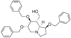 8-Indolizinemethanol, octahydro-1,6,7-tris(phenylmethoxy)-, 1S-(1.alpha.,6.beta.,7.alpha.,8.beta.,8a.beta.)- Structure