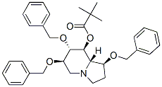 Propanoic acid, 2,2-dimethyl-, octahydro-1,6,7-tris(phenylmethoxy)-8-indolizinyl ester, 1S-(1.alpha.,6.beta.,7.alpha.,8.beta.,8a.beta.)- Structure