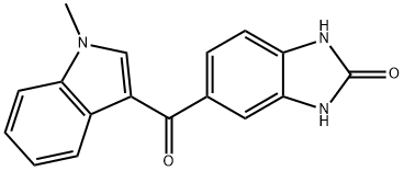5-(1-methyl-1H-indole-3-carbonyl)-1H-benzo[d]imidazol-2(3H)-one 구조식 이미지