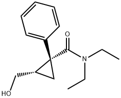 racN,N-디에틸-2-(히드록시메틸)-1-페닐-시클로프로판카르복사미드 구조식 이미지