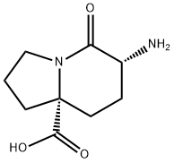 8a(1H)-Indolizinecarboxylicacid,6-aminohexahydro-5-oxo-,(6R-cis)-(9CI) Structure