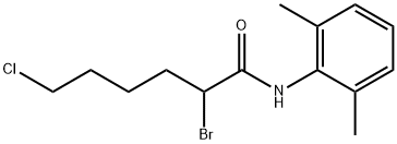 2-Bromo-6-chloro-N-(2,6-dimethylphenyl)hexanoylamide 구조식 이미지