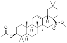 3β-아세틸옥시올레안-12-엔-28-오산메틸에스테르 구조식 이미지