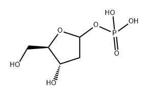 [4-하이드록시-5-(하이드록시메틸)옥솔란-2-일]옥시포스폰산 구조식 이미지