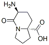 8a(1H)-Indolizinecarboxylicacid,6-aminohexahydro-5-oxo-,(6S-trans)-(9CI) 구조식 이미지