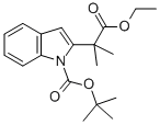 TERT-BUTYL 2-(2-ETHOXY-1,1-DIMETHYL-2-OXOETHYL)-1H-INDOLE-1-CARBOXYLATE 구조식 이미지