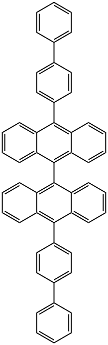 9,9'-Bianthracene, 10,10'-bis([1,1'-biphenyl]-4-yl)- Structure
